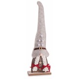 Figurina Craciunita lemn textil multicolor cm 13 x 5 x 40 H