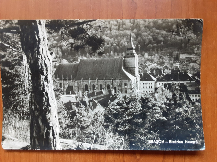 Brasov - Biserica Neagra - carte postala RPR circulata