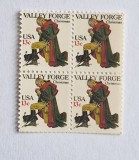 4 timbre SUA Statele Unite bloc de 4 val. MNH 1977 Washington at Valley Forge