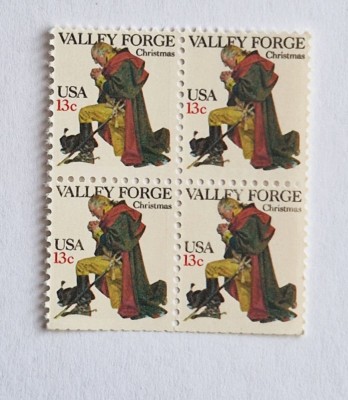 4 timbre SUA Statele Unite bloc de 4 val. MNH 1977 Washington at Valley Forge foto