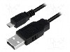 Cablu USB A mufa, USB B micro mufa, {{Versiune}}, lungime 5m, negru, LOGILINK - CU0060
