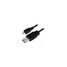 Cablu USB A mufa, USB B micro mufa, {{Versiune}}, lungime 5m, negru, LOGILINK - CU0060