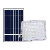 Proiector LED cu Panou Solar Flippy, Senzor de lumina Waterproof, 200W, 29x23 cm, suport U inclus, panou afisaj nivel baterie, telecomand, 220V, Desig
