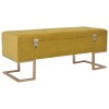 VidaXL Banchetă cu un compartiment de depozitare muștar 105cm catifea 247571