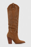 Cumpara ieftin Steve Madden cizme de cowboy din piele intoarsa Lasso femei, culoarea maro, cu toc drept, SM11002718