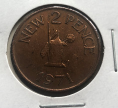 p397 Guernsey 2 new pence 1971 foto