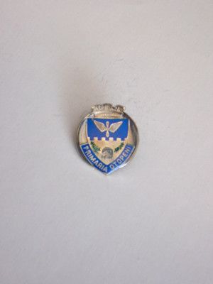 QW9 I 14 - Insigna - tematica heraldica - stema orasului Otopeni foto