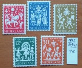 Tarile de Jos(OLANDA)-1961-''CRACIUN'' -Serie completa-MNH-NEstampilat-MNH-Vezi-Scan