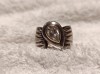 Argint INEL MASIV, 1920 art deco FRANTA ornat SPLENDID cu ZIRCONIU de efect UNIC