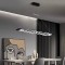 Lustra LED suspendata cu telecomanda WAVE 76W, Liniara, lumina Rece/Calda/Neutra, Dimabila, Negru, Inaltime Reglabila ModernLight Concept