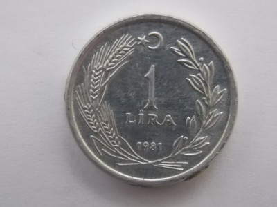 1 LIRA 1981 TURCIA foto