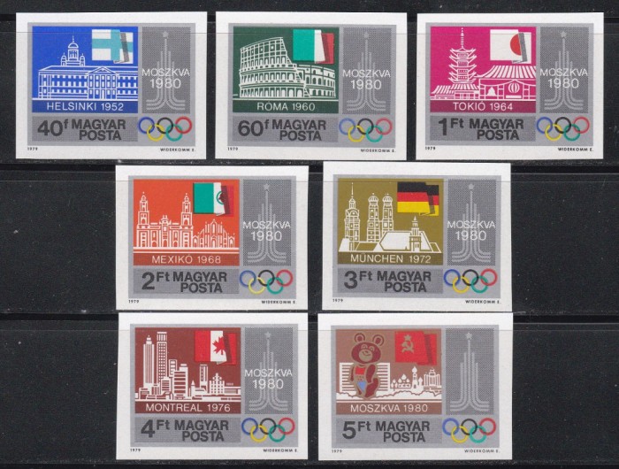 Ungaria 1979 - Anul preolimpic, Serie Nedantelata, MNH