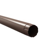 Burlan scurgere pentru sistem pluvial, Bilka, circular, metalic, maro (RAL 8017), lucios, 3 m, D 100 mm