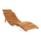 Cumpara ieftin Șezlong Arrieta, lemn de tec, natural