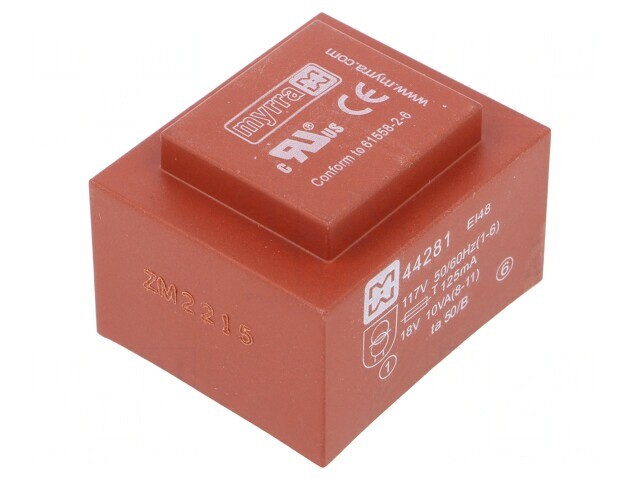 Transformator Encapsulat 10VA 117VAC 18V 556mA PCB