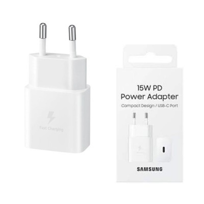 Incarcator Priza Type-C 15W, Fast Charging - Samsung (EP-T1510NWEGEU) - White (Blister Packing) foto