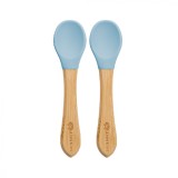 Set lingurite din bambus Aqua Blue 6 luni+, 2 bucati, Appekids