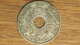 Indochina franceza - moneda coloniala raruta - 5 centimes 1938 - 4 grame - argint-nickel / argint german - argint ff slab, America de Nord