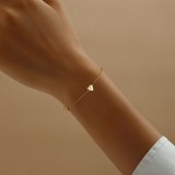 Cumpara ieftin Bratara din Argint 925 Placata cu Aur - Inimi Minimaliste Sparkle
