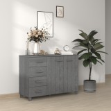 Servantă &bdquo;HAMAR&rdquo;, gri &icirc;nchis, 113x40x80 cm, lemn masiv pin