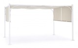 Cumpara ieftin Pavilion gradina alb bej 400x300x225 cm