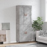 vidaXL Dulap &icirc;nalt, gri beton, 69,5x34x180, lemn compozit