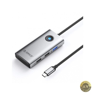 Hub USB-C Orico PW11-5P 1 x USB-A 3.0 - 2 x USB-A - 1 x USB-C - 1 x HDMI Gri foto