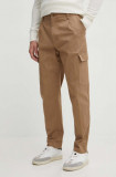 BOSS pantaloni barbati, culoarea bej, cu fason cargo, 50519126