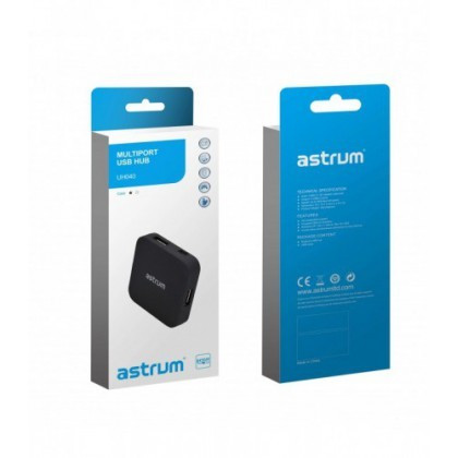 Adaptor Mutiplicator Hub 4x porturi USB 2.0 Astrum UH040 Alb