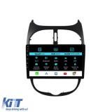 Navigatie Dedicata Peugeot 206 (2001-2008), 9Inch, 2Gb Ram, 64Gb Stocare, Carplay Performance AutoTuning