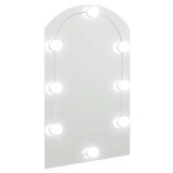 Cumpara ieftin Oglinda cu lumini LED, arcada, 60x40 cm, sticla