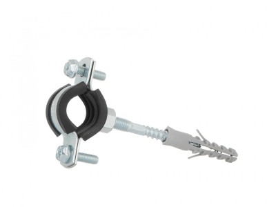 Clema metalica cu cauciuc pentru fixare tevi in perete, 3 / 4&amp;quot;, 26 - 30 mm, Geko G17290 foto