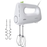 Mixer de mana Braun HM1110WH, 450 W, 4 viteze, Alb