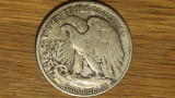 SUA - istorica - walking liberty 1/2 half dollar 1943 argint 900- stare f buna !
