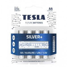 Set 4 baterii alcaline mangan fara mercur Tesla AA LR6 1.5V nereincarcabila