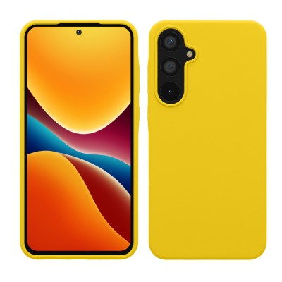 Husa Kwmobile pentru Samsung Galaxy A55, Galben, Silicon, KWM000021ME010C foto