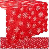 Traversa de masa de Craciun 150x35 cm Ruhhy, model fulgi