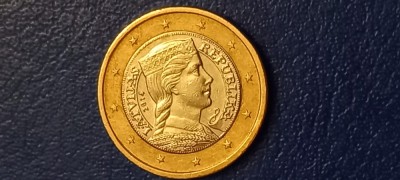 Moneda Letonia 1 Euro 2014 foto