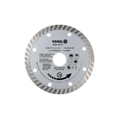 Disc diamantat turbo 115 mm Vorel 08751 foto