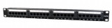 PATCH PANEL GEMBIRD 24 porturi, Cat5e, 1U pentru rack 19&quot;, suport posterior pt.