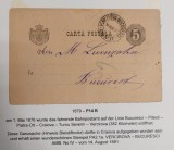 Romania 1879 - Carte postala circulata VERCIROVA-BUCURESTI