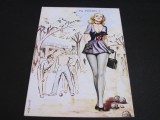 Joc de Petanque - Carte Poștală Umoristică Vintage Franța &ndash; &quot;Tu Pointes?&quot;, Circulata, Franta, Printata