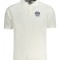 Tricou polo barbati, cu imprimeu cu logo, Regular fit, Alb, S