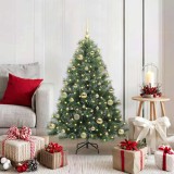 vidaXL Brad de Crăciun artificial cu 150 LED Verde 120 cm PE și PVC 3397826