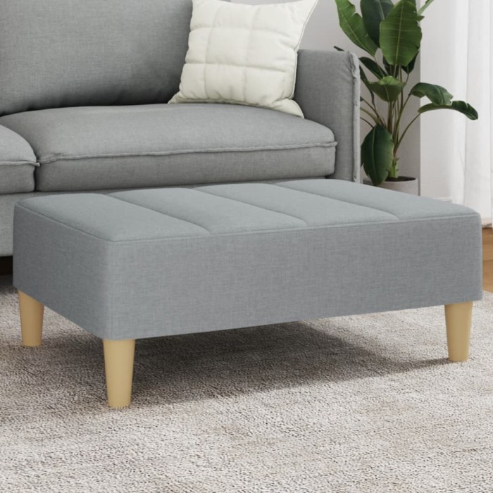vidaXL Taburet, gri deschis, 77x55x31 cm, material textil