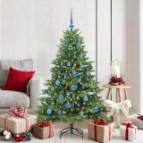 VidaXL Brad de Crăciun artificial cu 150 LED Verde 150 cm PE și PVC 3397543