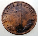 B.127 GERMANIA 1 REICHSPFENNIG 1939 D, Europa, Bronz