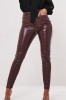 D804-81 Pantaloni mulati din imitatie piele de crocodil, M