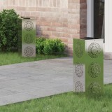 vidaXL Lumină LED Solară pentru Alei 2 pcs Oţel inoxidabil 879783