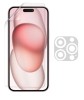 Set folie mata pentru Apple iPhone 15, protectie Ecran si Camera, Anti amprenta, din silicon